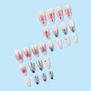 Cute Press on Nails Medium Almond Pink Sliver Mixed Color