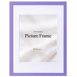 eletecpro 12x16 Picture Frame, Colorful Frame for Modern Style, Made of Engineered Wood and Clear Acrylic Ready for Wall Poster Display, Purple Frame, 1 Pack
