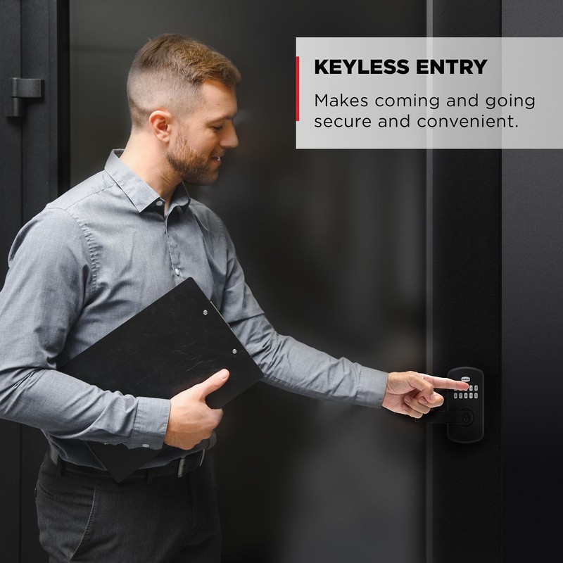 Kwikset SmartCode 955 Light Commercial 10-Button Keypad Matte Black Electronic