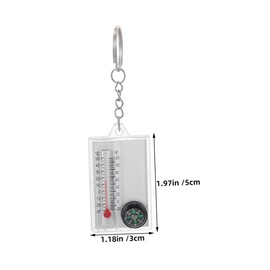 COLLBATH 3pcs Survival Compass Keychain with Thermometer Portable Mini Keychain for Hiking Camping and Outdoor Activities Sturdy Carabiner for Easy Attachment and Accurate Direction