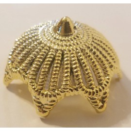 Unbranded Lot of 12 Gold Filigree 2" Ornament Crowns Caps Tops Christmas Craft Supplies