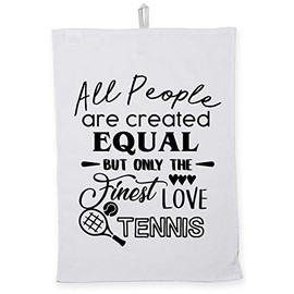 Hippowarehouse All People are are Created Equal But Only The Finest Love Tennis Tea Towel Eco Printed Dish Cloth Kitchen accessory 50cmx70cm 100% Cotton
