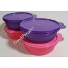 Tupperware Cereal Bowls Modular Nesting Bowl Purple and Pink 2.5
