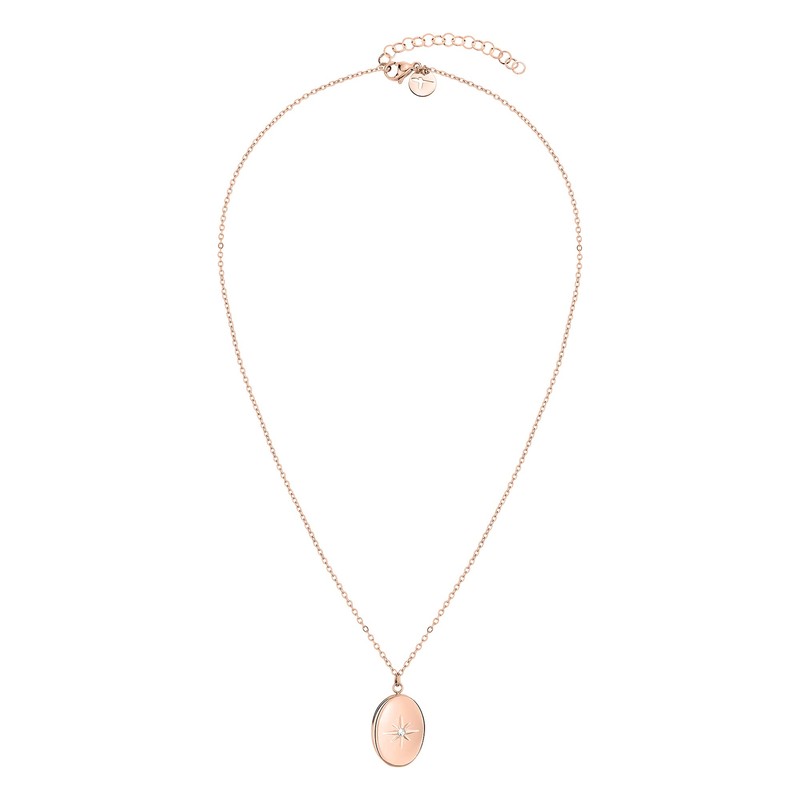 Tamaris Necklace, Stainless Steel, Cubic Zirconia