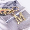LAXPICOL Gold Keychain Letter M Keychains for Women Men Bag