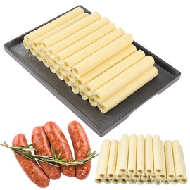 Edible Drying Sausage Casing,HALAL Collagen Sausage Casings for Hot Dog,Breakfast Sausage,Chorizo and Most Delicious Sausage,Homemade Sausages Ham for Sausage Stuffer,4m/46ft,Diameter 28mm,1 Roll