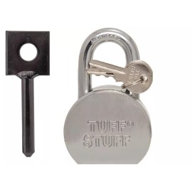 Tuff Stuff Locking Gate Pin With Square Head & Padlock Standard Shackle, Round Steel