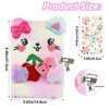 Amonk Secret Diary with Lock for Girls, Fuzzy Cat Kids