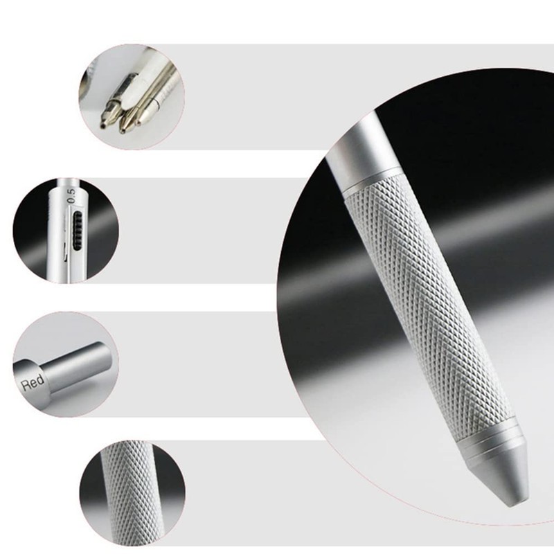 New Technology Gravity Sensor 4-in-1 Multicolour Ballpoint Pen Metal Multifunction