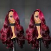 GIANNAY Burgundy Lace Front Wigs Red Body Wave Lace Wig