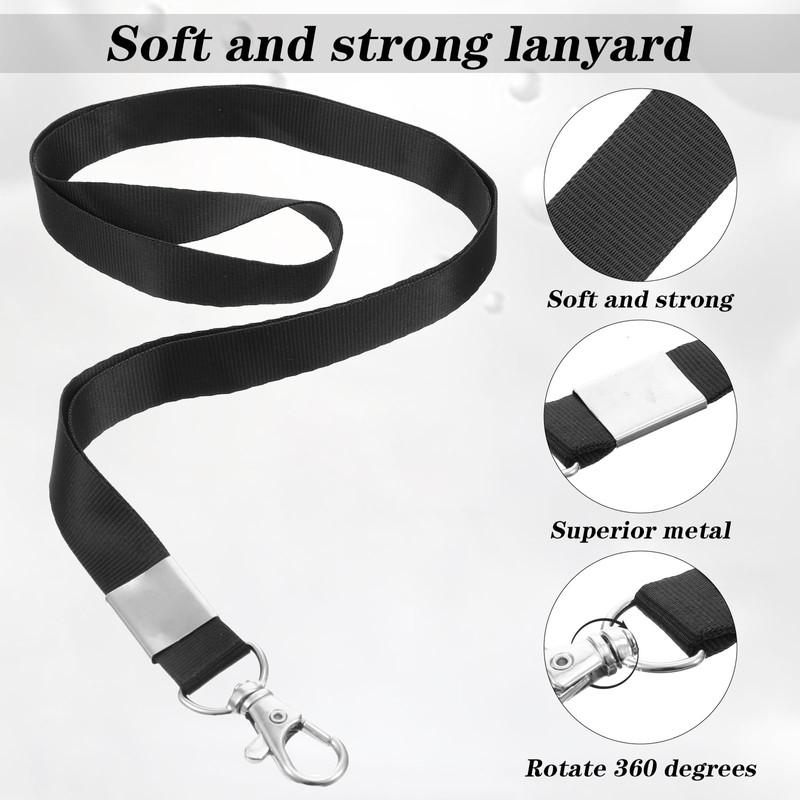 PU Leather Badge Holder with Lanyard ID Badge Holder with