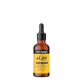 Aunt Jackie's Elixir Essentials Hair & Scalp Oil, Saw Palmetto, Jamaican Black Castor Oil & Grapeseed Oil, Nourishes, Thickens & Supports Hair Growth, 2 oz
