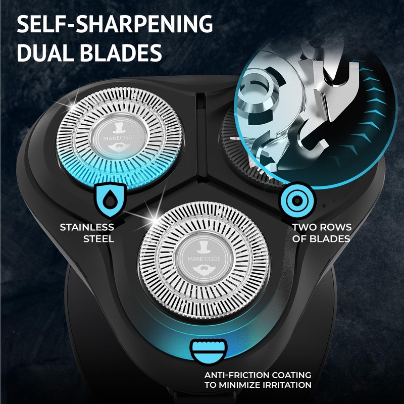 7-in-1 Electric Razor for Men with USB Charging Station -