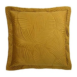 Paoletti Palmeria Cushion Cover, Velvet, Gold, 60 x 60cm