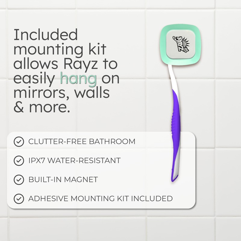 Rayz UV-C Toothbrush Sanitizer | Portable & Rechargeable | 99.9%
