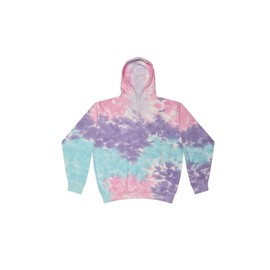 Colortone Tie Dye Pullover Hoodie for Kids 14-16, Large, Cotton Candy