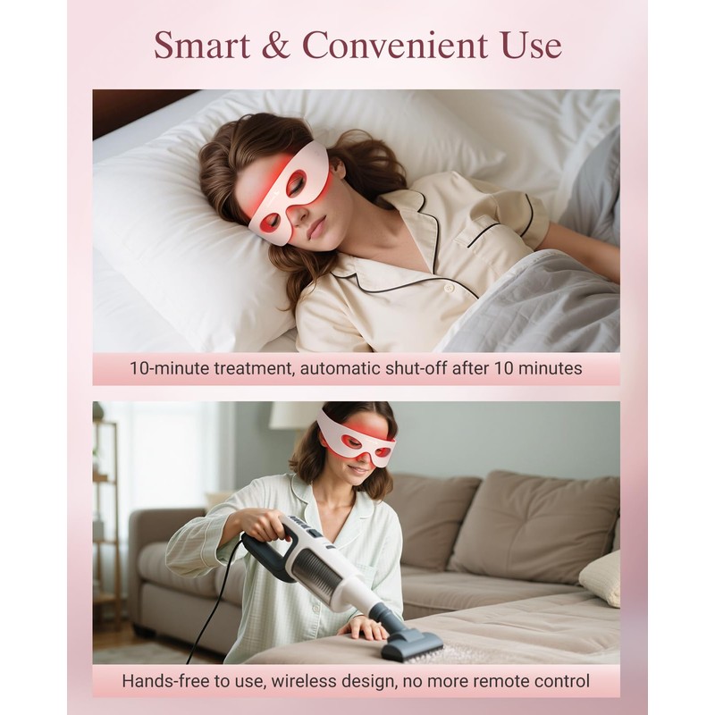 Red Light Therapy for Eyes, Wireless Under-Eye Red Light Therapy