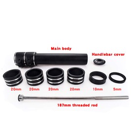 UPANBIKE Bike Stem Extender Bicycle Riser Adapter For Mountain Bike Road Bicycle(28.6mm*180mm,black)