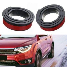 2 Pcs 1.5m Universal Rubber Car Wheel Arch Protection Strips for Mudguard Trim (Black)