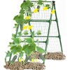 JK-GMTE Cucumber Trellises A Frame Plant Supports Green Trellis for