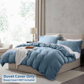 Nestl Stone Blue Duvet Cover King Size - Soft Prewashed King Duvet Cover Set, 3 Piece, with Zipper Closure, 1 Duvet Cover 104x90 inches and 2 Pillow Shams