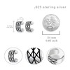 Norse Viking Runes Earrings for Men Women 925 Sterling Silver