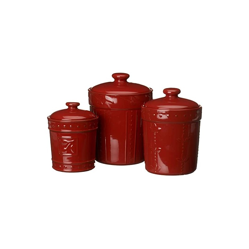 Signature Housewares Sorrento Set of 3 Ruby 36oz, 48oz, 80oz