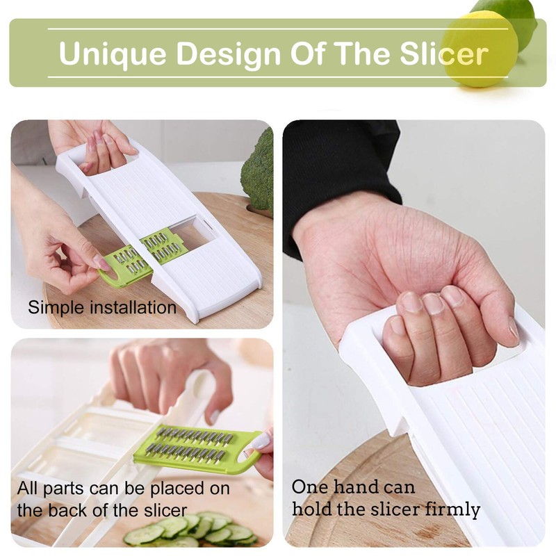 NACOLUS 5 in 1 Mandoline Slicer Vegetable Slicer Mandolin Multi