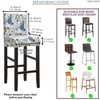 SPRINGRICO Bar Stool Covers Set of 4, Stretch Washable Barstool