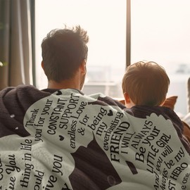 KZOYNEA Father's Day Birthday Gifts for Dad, Dad Birthday Gifts from Daughter, Best Dad Gift, Gifts for Fathers, Fathers Day for Dad Blanket 60''x50''