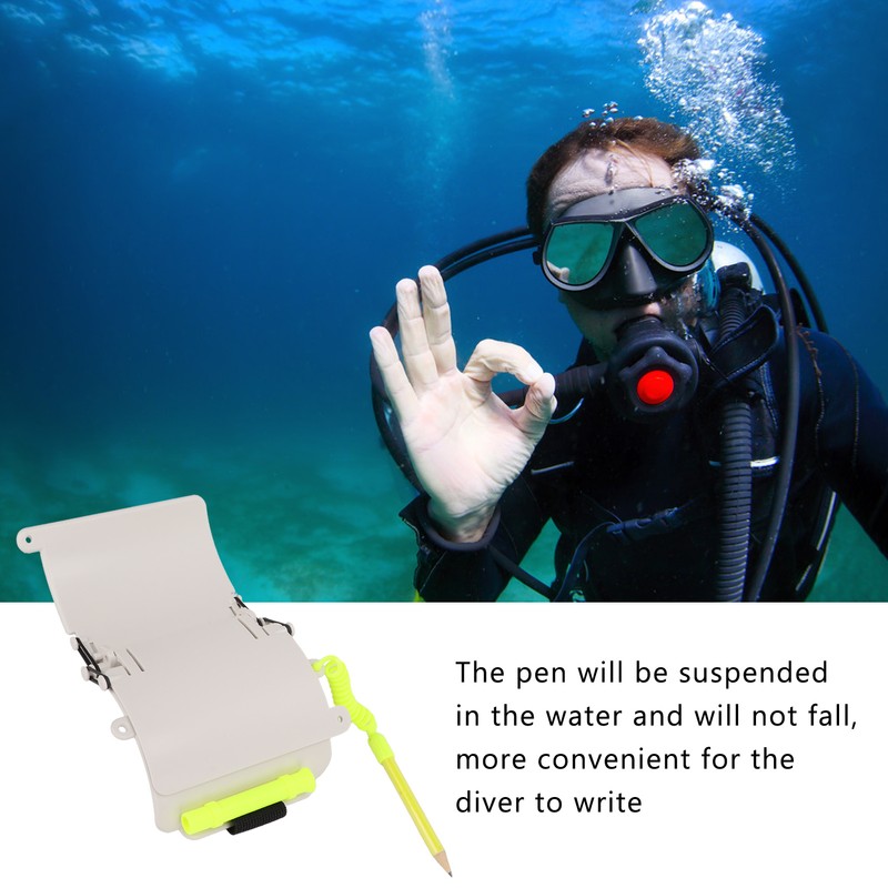 3 Panels Wrist Writing Dive Slate with Pencil Scuba Diving