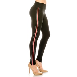 ALWAYS Legging Women Track Pants - High Waisted Premium Soft Stretch Buttery Racing Stripe 54 One Size