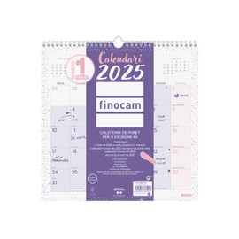 Finocam - Chic Wall Calendar to Write 2025 Month View January 2025 - December 2025 (12 months) Chic Purple Catalan