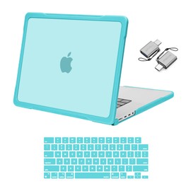 MOSISO Compatible with MacBook Pro 16 inch Case 2025-2021 M4 M3 M2 M1 A3403 A3186 A2991 A2780 A2485, Soft TPU Bumper Anti-Scratch&Anti-Fingerprint Hard Shell Case&Keyboard Film&Type C, Turquoise