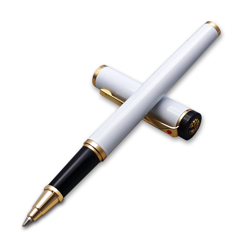Cncrown Luxury Ballpoint Pen, 24k Gold Trim, Best Rollerball Pen