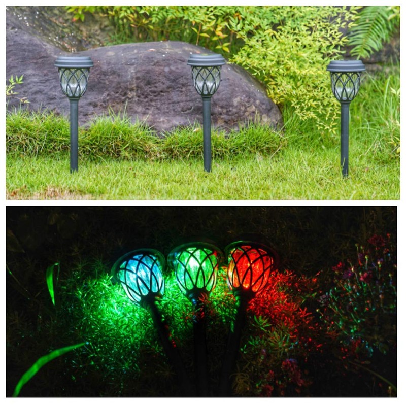 10 Pack Solar Lights Outdoor Garden Pathway Solar Powered Yard