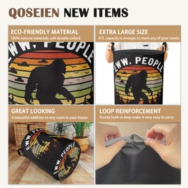 Big Foot Laundry Basket,Forest Tree Collapsible Laundry Baskets with Handles,Waterproof Oxford Cloth Storage Basket 16"x20" for Bathroom/Bedroom/Dormitories