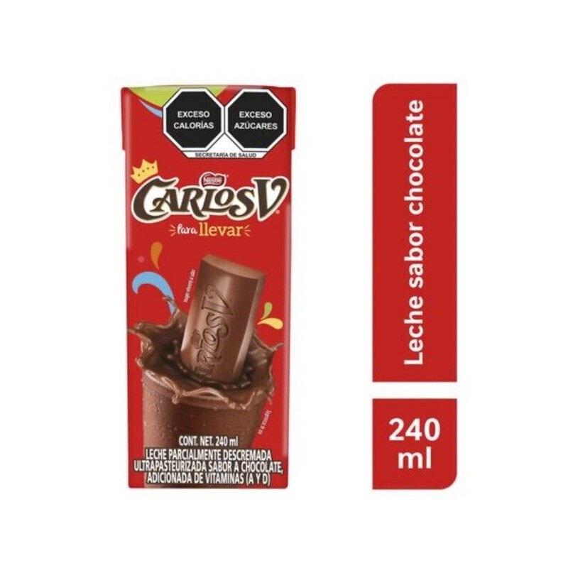 Carlos V 8 PACK Leche Carlos V Quinto Sabor Chocolate