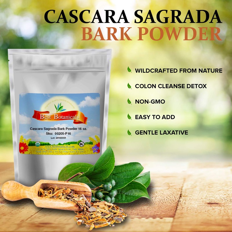 Best Botanicals Cascara Sagrada Bark Powder 16 oz.