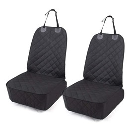 HONEST OUTFITTERS Dog Car Seat Cover 2 Pack, Waterproof Front Seat Car Cover for Cars, Trucks, and Suvs, Pet Front Cover for Cars, Nonslip Dog Seat Cover, Black