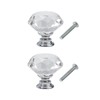 Yesmin Crystal Door Knobs,2 Pcs 40MM Crystal Drawer Carbinet Door