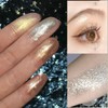Glitter Shimmer Metallic Lidschatten Palette 4 Farbe, Diamant Perle glänzendes