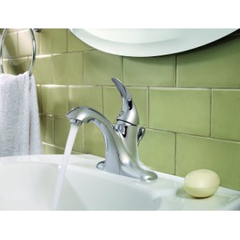 Pfister LG42SR0C Serrano Single Control 4 Inch Centerset Bathroom Faucet in Polished Chrome, Water-Efficient Model