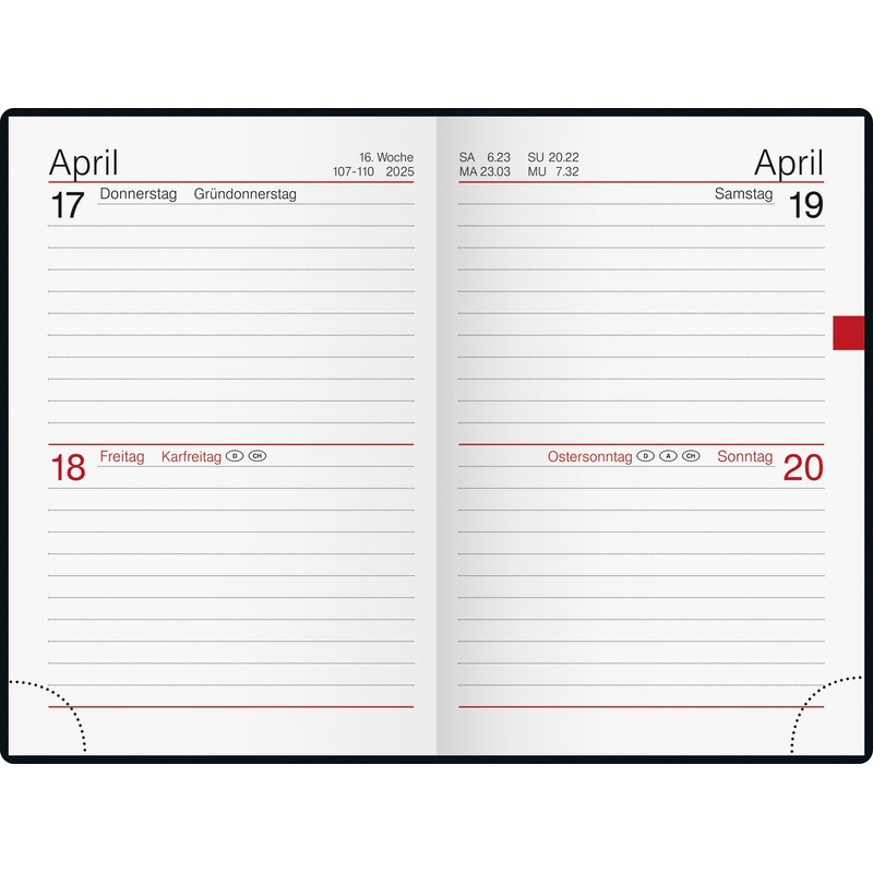 rido/idé Pocket Diary Model Industrie II (2025), 1 Page =