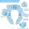 Adaptador Baño Infantil Plegable, Asiento de Inodoro Niños (Gris)