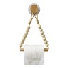 Wood Bead Toilet Paper Holder Boho Toilet Roll Holder Bathroom