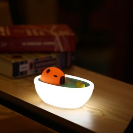 HomeCozi Capybara in Bathtub Night Light for Kids - Cute Kawaii Bedside Nursery Lamp, Soft Ambient Glow, Adorable Animal Bedroom Decor, Nightstand Companion & Gift for Boys and Girls (Capybara)