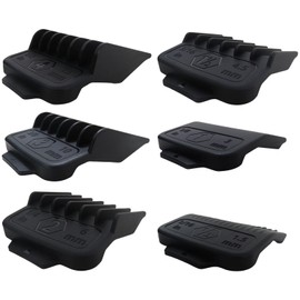 2025 New 6pcs Professional Hair Clipper Guards Cutting Guides Fit for Most W*hl Clippers, Clipper Combs Replacement - 1/16" to 1/2", Hair Trimming Accessories Fit for TPOB Slime2 (Black)
