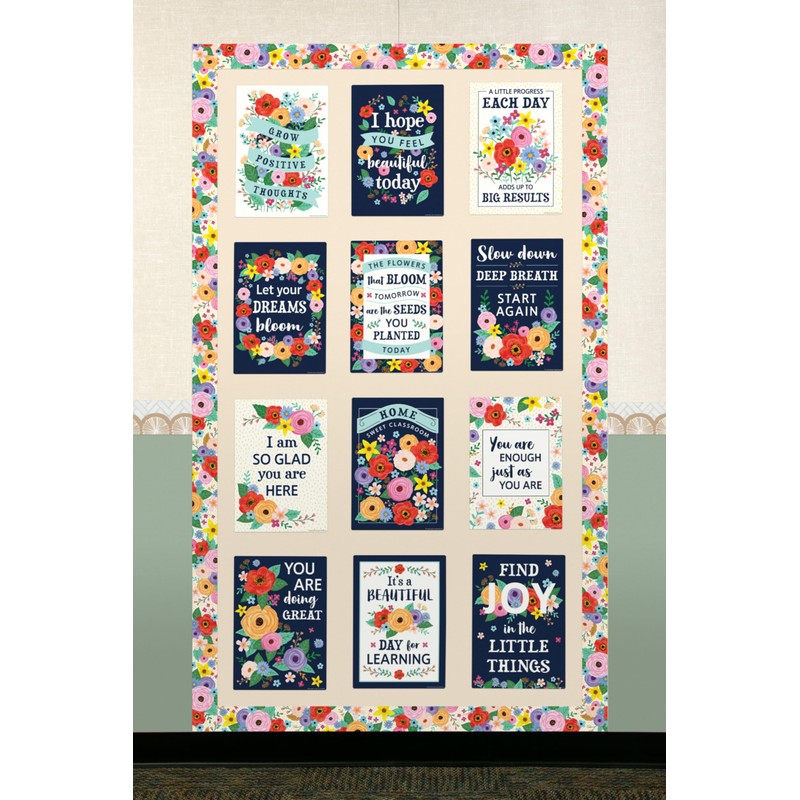 Teacher Created Resources Wildflowers Positive Sayings Educational Poster Pack (TCR6624)