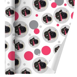 GRAPHICS & MORE Tough Pug Puppy Dog in Cap Hat Gift Wrap Wrapping Paper Roll